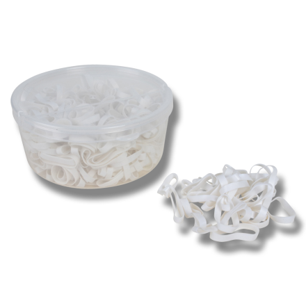 Letityskuminauhat 22mm 500kpl valkoinen HS Hansbo Sport - Hevosen harjat, suat ja letitys - 7320270252170 - 1