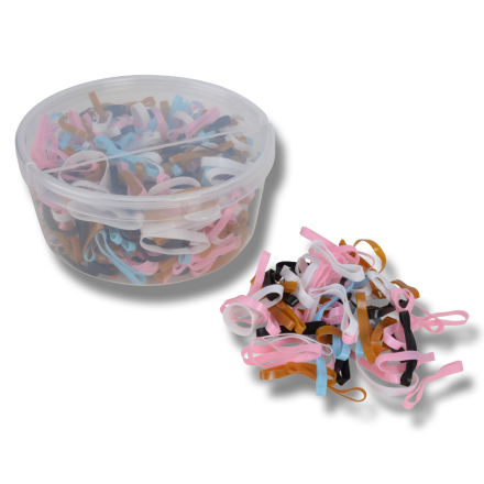 Letityskuminauhat 22mm värimix 500kpl Hansbo Sport - Hevosen harjat, suat ja letitys - 7320270252200 - 1