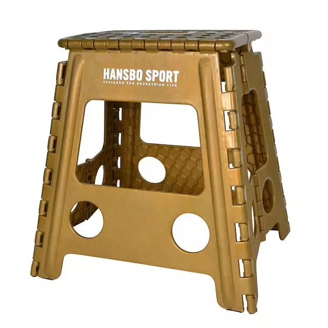 Jakkara kokoontaitettava kulta muovia Hansbo Sport - Telineet, lukot, jakkarat ja ripustimet - 7320276041150 - 1