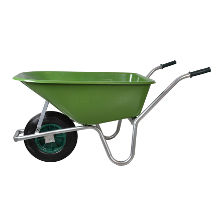 Kottikärry muovia 100L vihreä Willab - Luudat, talikot ja kottikärryt - 7320279052320 - 1