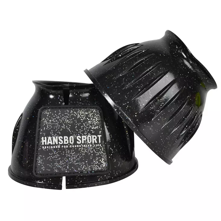 Kumiputsit Glitter musta tarrakiinnityksellä Hansbo Sport HS - Hevosen suojat ja putsit - 7320276047930 - 1