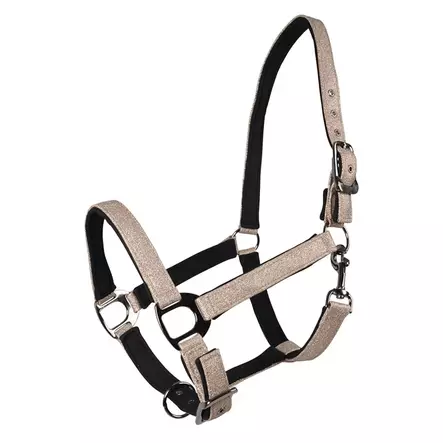 Riimu Tindra kimalteleva neopreenipehmusteilla, beige Hansbo Sport HS - Hevosen riimut, kaulapannat ja narut - 7320276036101 - 2