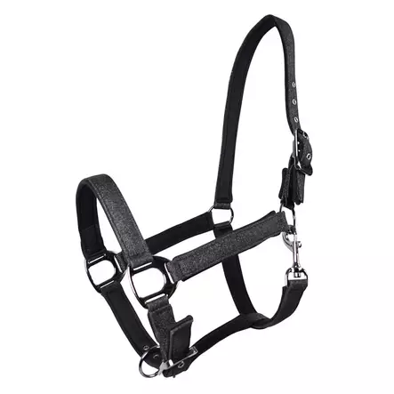 Riimu Tindra kimalteleva neopreenipehmusteilla, musta Hansbo Sport HS - Hevosen riimut, kaulapannat ja narut - 7320276036071 - 2