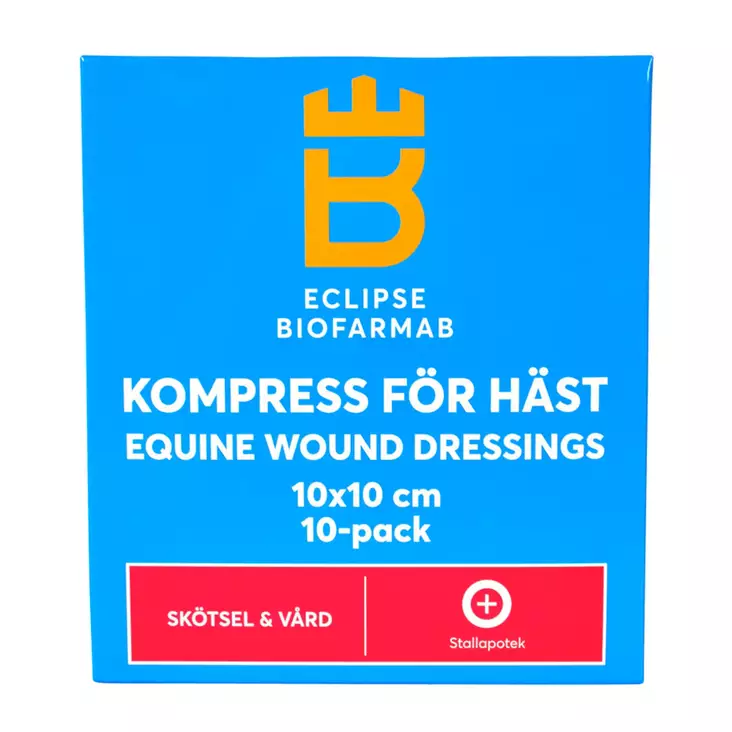 Haava/kompressitaitos eläimille 10 x 10cm Eclipse Biofarmab - Hevosen ensiapu ja ihonhoito - 7320276035531 - 1