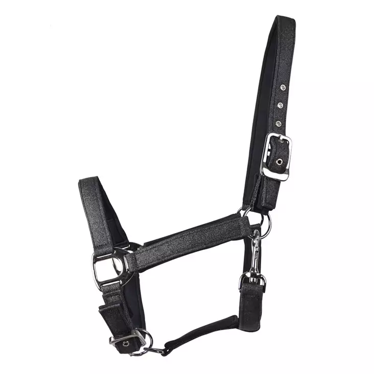 Riimu Tindra kimalteleva neopreenipehmusteilla, musta Hansbo Sport HS - Hevosen riimut, kaulapannat ja narut - 7320276036071 - 1