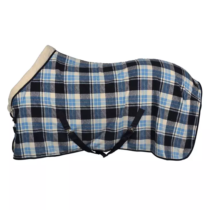 Fleeceloimi Emmy ruudullinen sininen Hansbo Sport - Hevosen loimet - 7320276044922 - 1