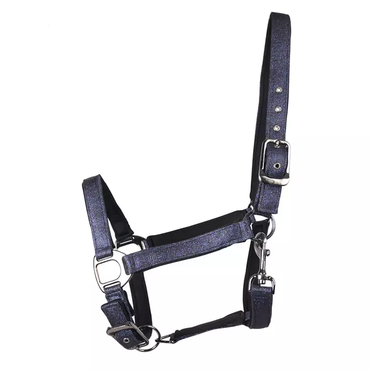 Riimu Tindra kimalteleva neopreenipehmusteilla, sininen Hansbo Sport HS - Hevosen riimut, kaulapannat ja narut - 7320276036132 - 1