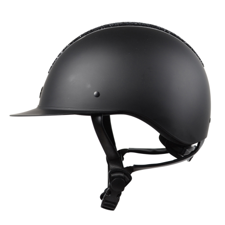 Ratsastuskypärä Silhouette mattamusta / musta glitter Hansbo Sport - Päähineet ja kypärät - 7320276013683 - 2