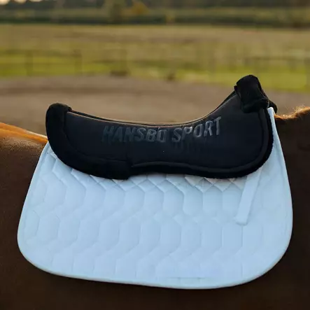 Karvaromaani tekoturkiksella musta full Hansbo Sport - Hevosen satulatarvikkeet - 7320276039553 - 1
