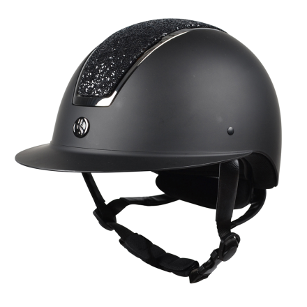 Ratsastuskypärä Silhouette mattamusta / musta glitter Hansbo Sport - Päähineet ja kypärät - 7320276013683 - 1