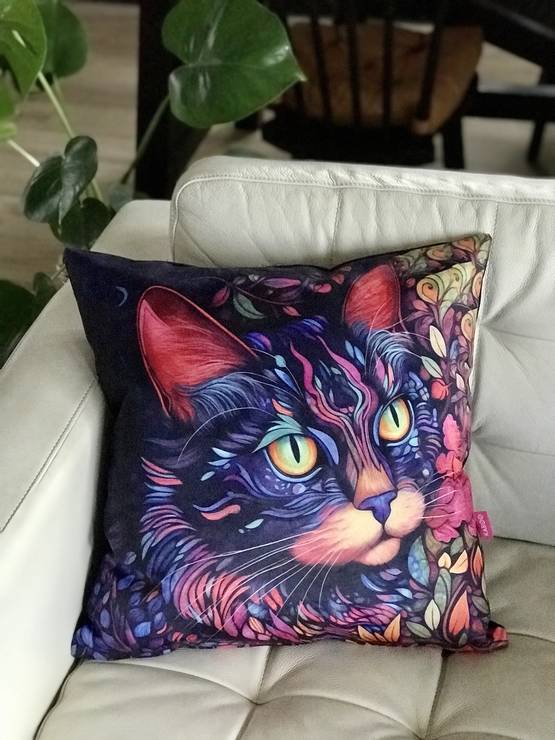 Tyyny punakorvainen kissa 45x45cm KABOO - Tuotteita omistajalle ja ratsastajalle - Kabootyyny43 - 1