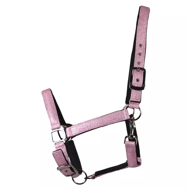 Riimu Tindra kimalteleva neopreenipehmusteilla, pinkki Hansbo Sport HS - Hevosen riimut, kaulapannat ja narut - 7320276036163 - 1