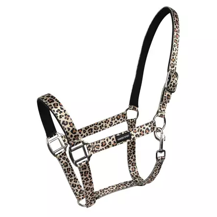 Riimu neopreenipehmusteella Safari Breeze leopardikuosi, ruskea Hansbo Sport HS - Hevosen riimut, kaulapannat ja narut - 7320276045714 - 1