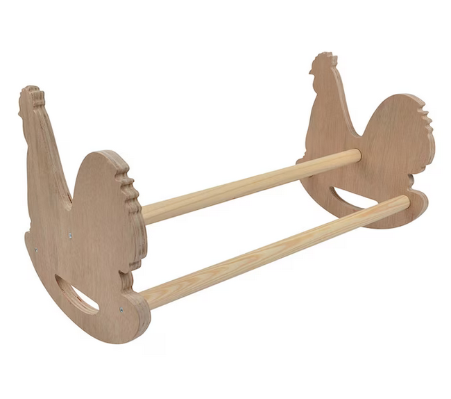 Keinuva orsiteline kanoille puinen 46x24x31,5cm Gaun - Muut tuotteet - 8435039022204 - 1