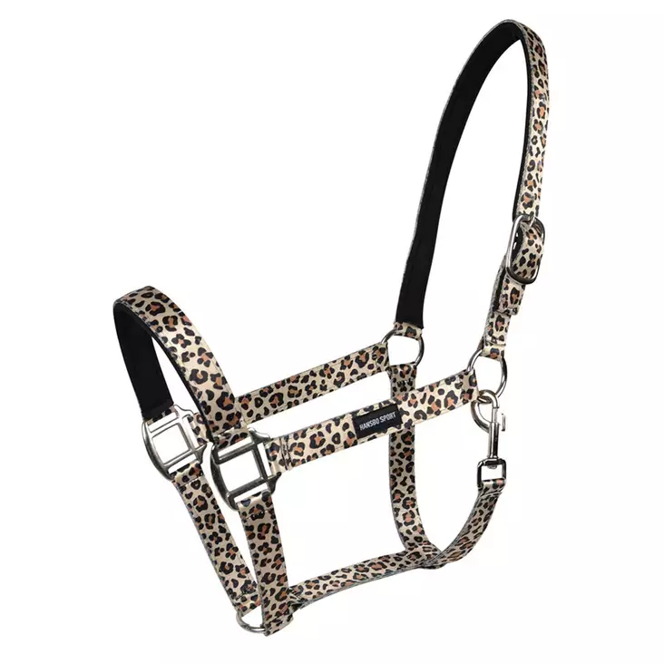 Riimu neopreenipehmusteella Safari Breeze leopardikuosi, ruskea Hansbo Sport HS - Hevosen riimut, kaulapannat ja narut - 7320276045714 - 1