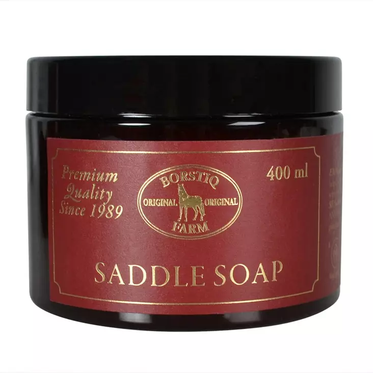 Satulasaippua Saddle Soap 400 ml Borstiq Farm - Hevosen varusteiden hoito - 7320276046124 - 1