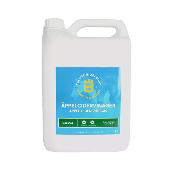 Omenaviinietikka Äppelcidervinäger 5l Eclipse Biofarmab - Vitamiini ja hivenainetäydennysrehut - 7330824011955 - 2
