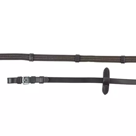 Ohjat Reflex heijastavat nahka - grip ruskea Hansbo Sport - Hevosen heijastimet - 7320276033896 - 2