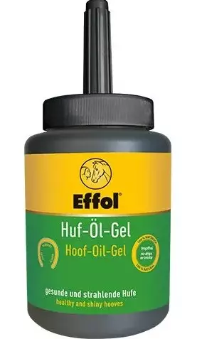 Hoof - Oil - Gel 475ml musta pensselillä Effol - Hevosen kavionhoito - 4102460147816 - 1
