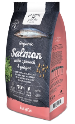 Adult Salmon with Spinach and Ginger Go Native - Koiranruuat, lisäravinteet ja herkut - 5390119011796 - 1