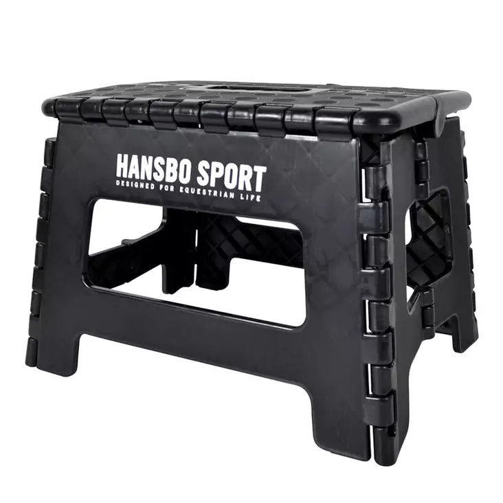 Jakkara kokoontaitettava musta muovia Hansbo Sport - Telineet, lukot, jakkarat ja ripustimet - 7320276041136 - 1