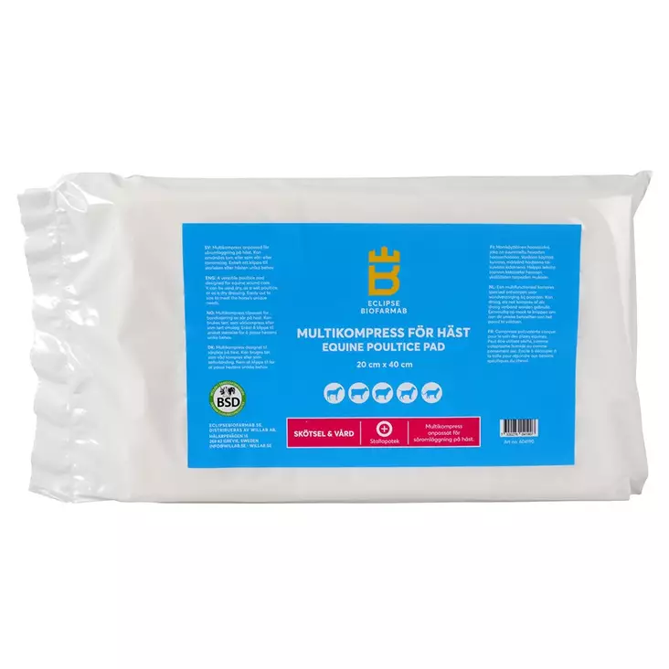 Haava/kompressitaitos 20x40cm Eclipse Biofarmab - Hevosen ensiapu ja ihonhoito - 732076041907 - 1
