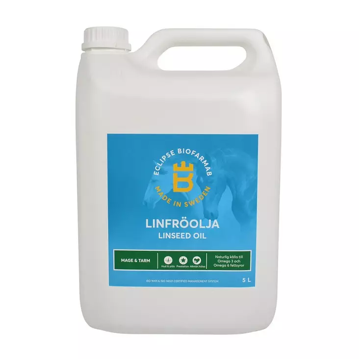 Pellavaöljy 5l Eclipse Biofarmab - Erikoisruokavaliot ruuansulatuskanavalle - 7330824009877 - 2