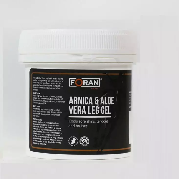Arnica & Aloe Vera Leg Gel 500g Foran Equine - Hevosen lihasten ja jalkojenhoito - 5390998011498 - 1