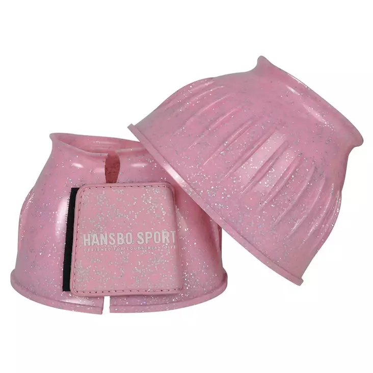 Kumiputsit Glitter pinkki tarrakiinnityksellä Hansbo Sport HS - Hevosen suojat ja putsit - 7320276047978 - 1
