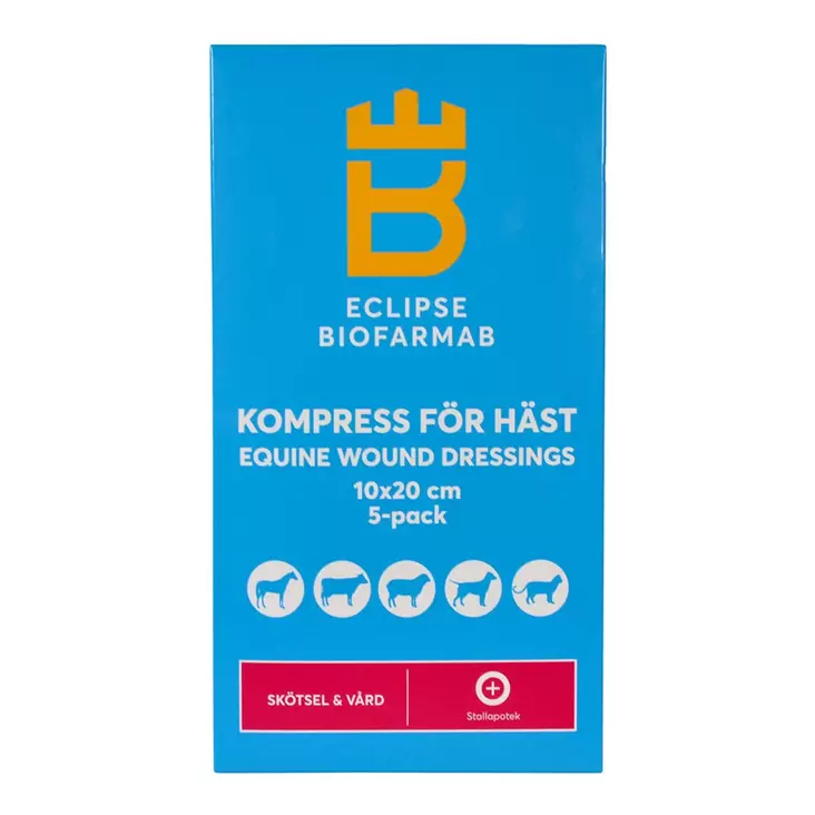 Haava/kompressitaitos eläimille 10 x 20cm Eclipse Biofarmab - Hevosen ensiapu ja ihonhoito - 7320276035548 - 1