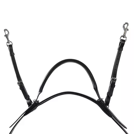 Musta rintaremmi kahvalla Hansbo Sport - Hevosen satulatarvikkeet - 7320276041099 - 2