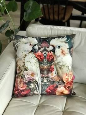 Tyyny kaksi papukaijaa 45x45cm KABOO - Tuotteita omistajalle ja ratsastajalle - Kabootyyny59 - 1