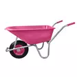Kottikärry muovia 100L roosa Willab - Luudat, talikot ja kottikärryt - 7320276036279 - 1