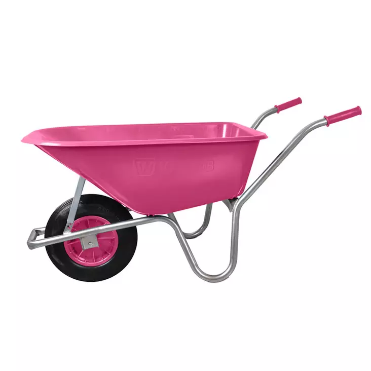 Kottikärry muovia 100L roosa Willab - Luudat, talikot ja kottikärryt - 7320276036279 - 1